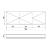 Spiegelschrank 3-SCH-1800-600